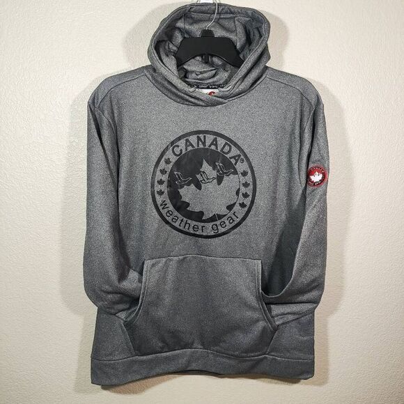 Canada Weather Gear Gray Fleece Hoodie -L - Picture 1 of 3
